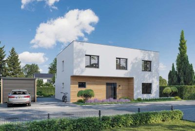 Luxuriöse Bauhausvilla, Erstbezug ab Februar 2026, in grüner Lage in Taucha