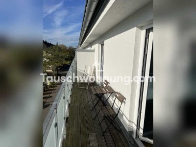 Tauschwohnung: 2-Zimmer Traum mit 2 Balkonen direkt am Rhein gegen 3-Zimmer