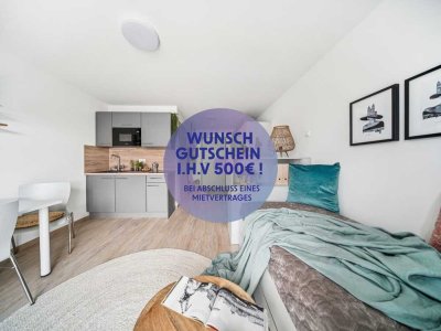 Jetzt mit 500 € Wunschgutschein: Lichtdurchflutetes 1-Zimmer-Apartment