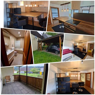 Schöne möbilerte 2 Zimmer Erdgeschosswohnung mit Terasse und Garten