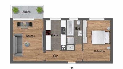 Gemütliche 2-Zimmer-Wohnung in Gernsbach