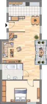 Demnächst frei! 2-Zimmer-Wohnung in Dortmund Schüren