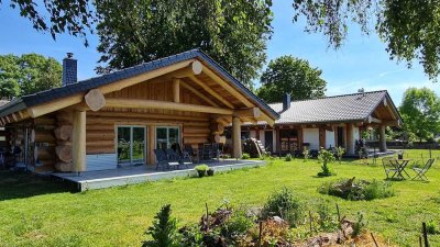 Grundstück mit Naturstammblockhaus in Fichtenhöhe OT Niederjesar