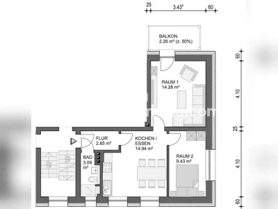 Tauschwohnung: Schöne 2-Zimmer-Wohnung mit Balkon – komplett eingerichtet