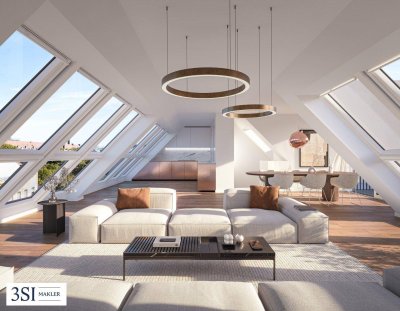 PRUNKSTÜCK: Dachwohnung der Extraklasse mit weitläufigen Terrassen