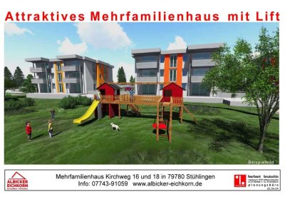 3 Zi. DG mit Balkon ca. 85 m²-Wohnung 6-Kirchweg 18-79780 Stühlingen