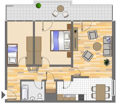 Demnächst frei! 3-Zimmer-Wohnung in Ratingen West