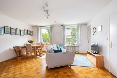 Attraktive, helle 3-Zimmer-Wohnung mit großer West-Loggia in ruhiger Wohnlage am Nymphenburger Kanal