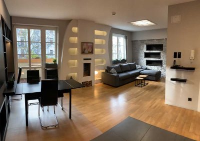 2-Zi Wohnung, vollmöbliert, sonnig, ruhig, gr. Balkon, offene Wohnküche, für 14 Monate