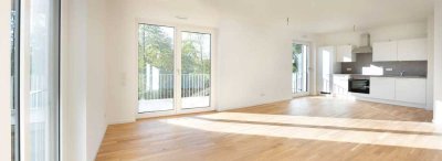 Helle und geräumige 3-Zimmerwohnung mit Westbalkon und Blick ins Grüne