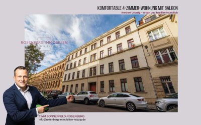 Charmante 4-Raumwohnung mit Balkon in Leipzig / Zentrum - Ost