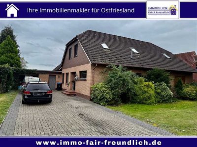 Traumhafte Erdgeschoss-Wohnung mit Kamin, Terrasse und Garage in Moormerland