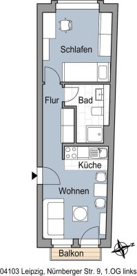 Die gefällt mir: günstig geschnittene 2-Zimmer-Wohnung