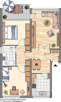 3-Zimmer-Wohnung mit Balkon in Recklinghausen Ost