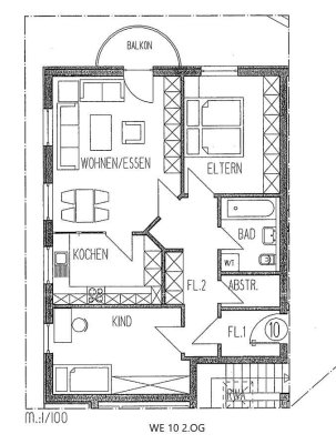 Familienfreundliche 3-Zimmer-Wohnung mit Balkon in Güstrow (WE10)
