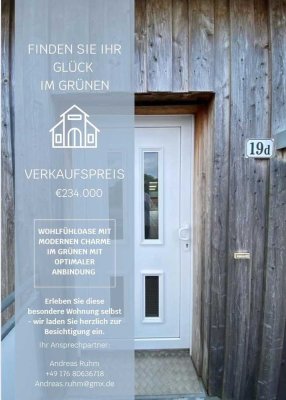 Charmantes Zuhause im Grünen - 2 Zimmer Wohnung für Singles & Paare