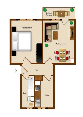 Kleine 2-Raum Wohnung sucht Mieter