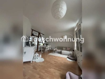 Tauschwohnung: Suchen 3 Zimmer mit Terrasse/Balkon Biete 2 Zimmer+ Garage