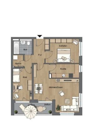 3-Zimmer-Wohnung in der Dessauer Straße