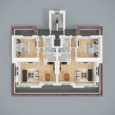 Wohnen an der Ems - 2-Zimmer-Obergeschosswohnung mit Aussicht