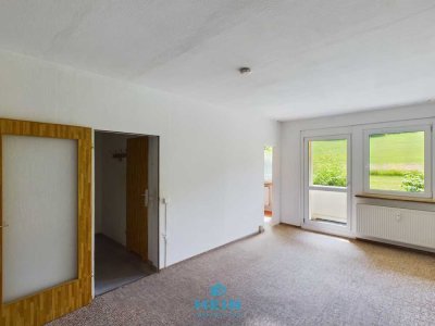 Geräumige 58 m² Wohnung mit Balkon und Blick ins Grüne - provisionsfrei - Sanierung über uns möglich