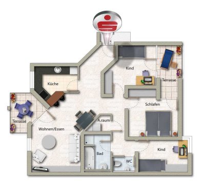 Attraktive Kapitalanlage: Vermietete 4-Zimmer-Wohnung mit zwei Balkonen in Künzelsau-Taläcker