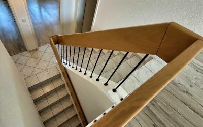 Wohnen in Bewegung-Split Level mit Balkon-Duo