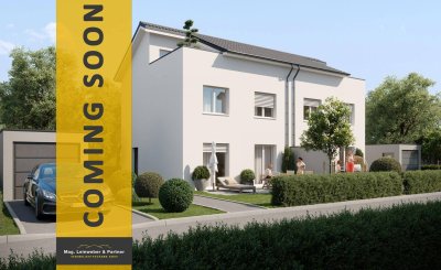 COMING SOON! Schlüsselfertige Doppelhaushälften mit Galerie und Dachterrasse mit Landesdarlehen 1,5% Fixzins in einzigartiger Lage in Attnang-Puchheim
