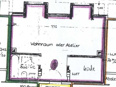 Nähe Diakonie: Gemütliche 1-Zimmerwohnung mit Einbauküche und 2020 renoviertem Badezimmer