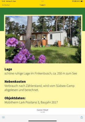 Charlet auf einem Campingplatz Lüneburger Heide zu verkaufen