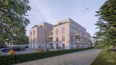 Großzügige Zwei-Zimmer-Wohnung im ersten Obergeschoss in zentralem Neubau