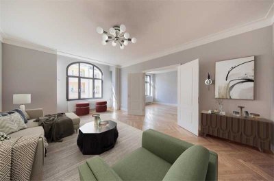 EXKLUSIVE 3-ZI.-ALTBAUWOHNUNG IN TOPMODERNISIERTEM ALTBAU aus der Jahrhundertwende nahe der SPREE