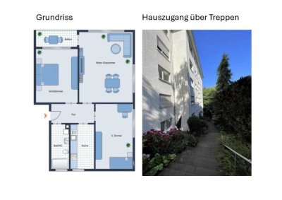 Helle 3-Zimmer-Wohnung mit Balkon im 2. OG in Stuttgart-Mitte