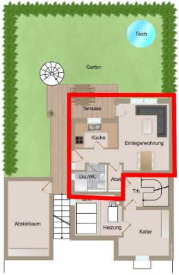 Ideal für Pendler - Gemütliche 1-Zimmerwohnung mit Terrasse