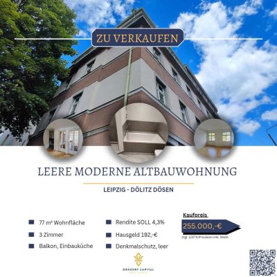 2015 moderne Wohnung mit Balkon, Dielenböden und EBK - Bezugsfrei