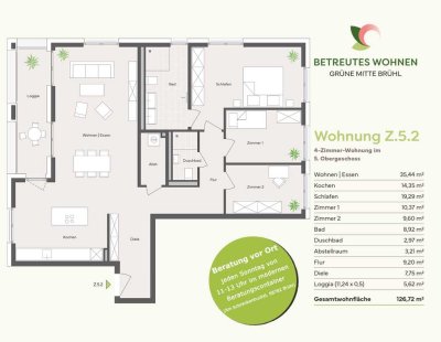 BETREUTES WOHNEN:  4-Zimmer-Dachgeschosswohnung vom Feinsten