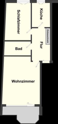 Voll ausgestattete sonnige 2 Zimmer Wohnung