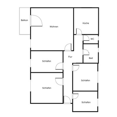 4,5-Zimmer-Wohnung mit Balkon im 1. Obergeschoss
