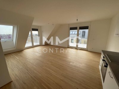 2 Dachterrassen &amp; 2 Monate mietfrei – 3-Zimmer-DG-Wohnung mit Kühlung