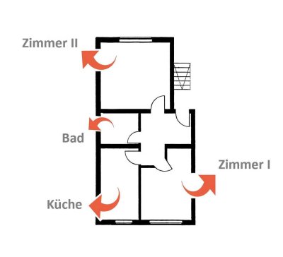 Zentrale 2-Zimmer-Wohnung!