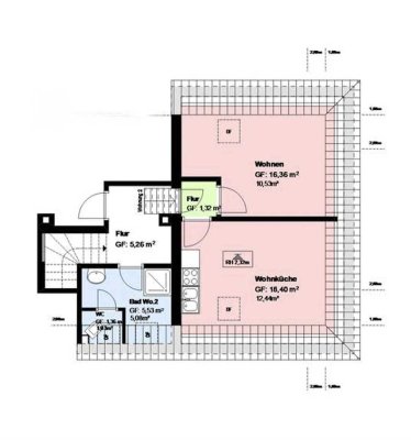 2 Zimmer Dachwonhung im Haar