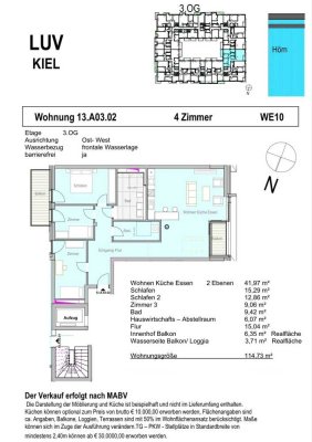 Exklusive Wasser-Lage zur Hörn 4-Zimmer-Neubauwohung im Baufeld XIII