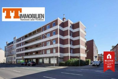 TT bietet an: Helle 3-Zimmer-Eigentumswohnung mit Südbalkon, Fahrstuhl und Garagen-Stellplatz