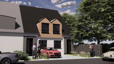 Reiheneckhaus, Effizienzklasse A+, KfW 40 mit PV-Anlage, Keller, Fußbodenheizung und Grundstück !