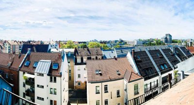 Renovierte 3 - Zi.-Maisonette-Wohnung m. herrlichen Blick auf die Noris