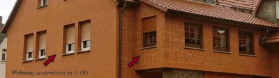 Wohnung (zzt. noch möbliert) im 1. OG (Vorderhaus) zu vermieten.