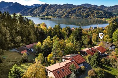 Seeblick-Wohnung über dem Schliersee in Toplage mit Sonnenterrasse, Garten und Sauna