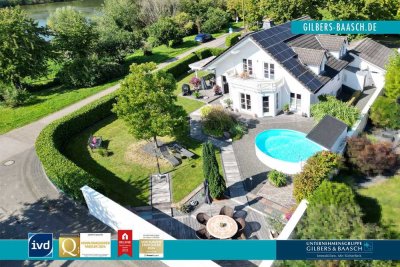 Detzem: Traumhaus in Panoramawohnlage, Doppelgarage, Garten, Pool, PV-Anlage, Dachterrasse u.v.m.