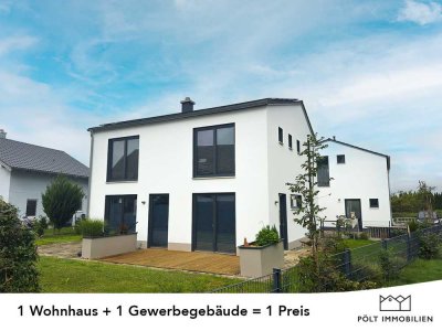 2 für 1 = 1 Wohnhaus + 1 Gewerbehaus = 1 Preis