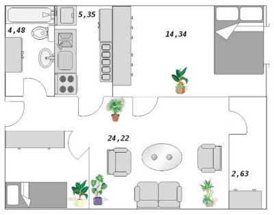 Ohne Provision kaufen, sanierte 2.5 ZW mit balkon, getrennte büro, parkplatz in der Mitte von Langen